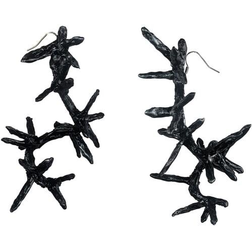 Сережки Seta Decor Тернові (23-505BLK-SL)