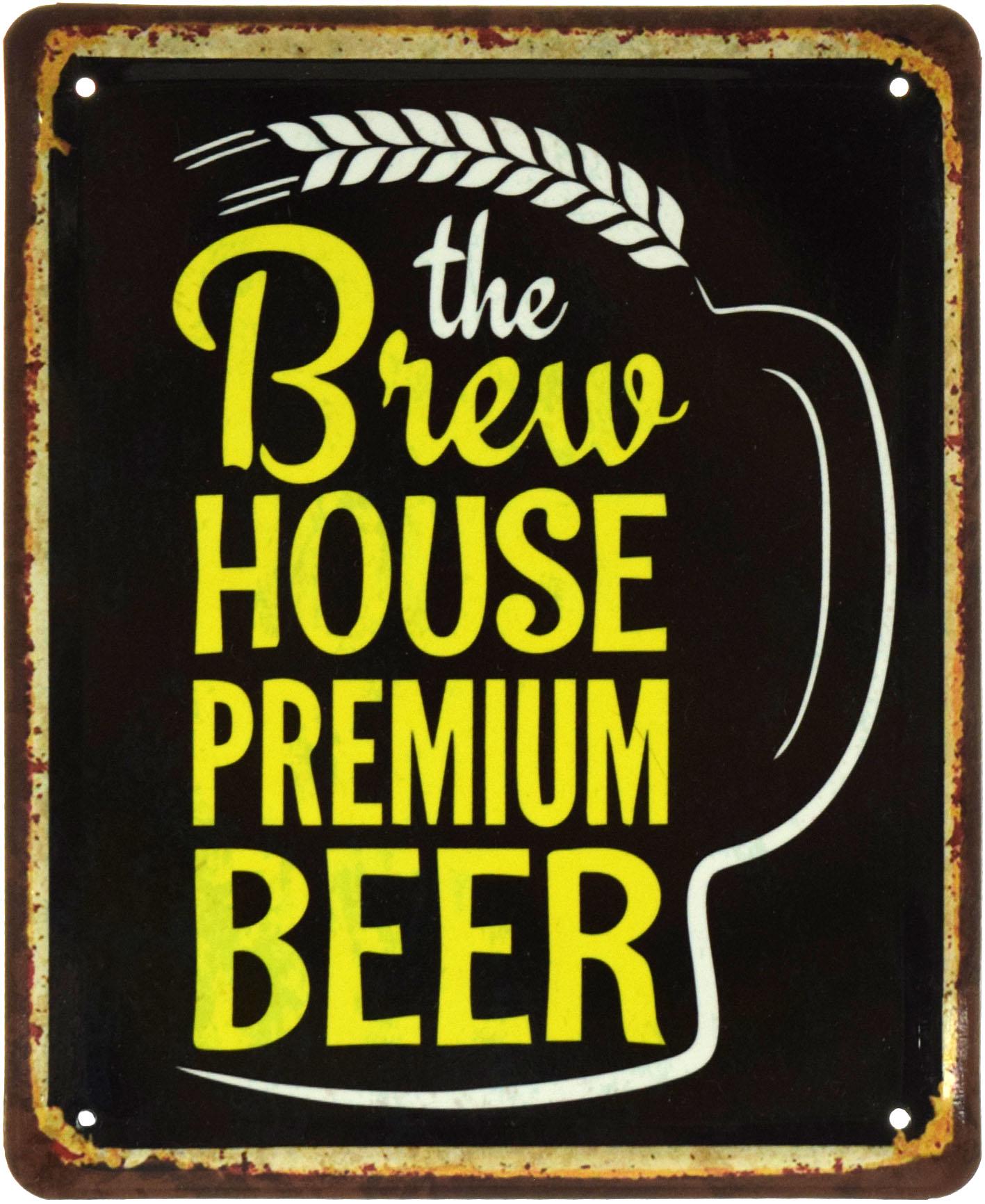 Табличка металева Пивоварня Преміум Пиво/The Brew House Premium Beer 18x22 см
