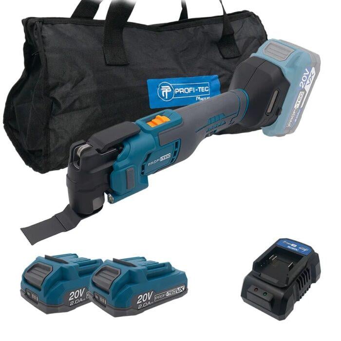 Акумуляторний мультитул реноватор PROFI-TEC PCM430 UltraCore 2×PT2020VX 2.0 Аг зарядний пристрій (008142)