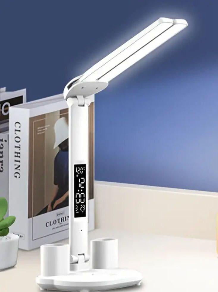 Настольная лампа светодиодная с двумя плафонами и дисплеем (Л-021) - фото 5