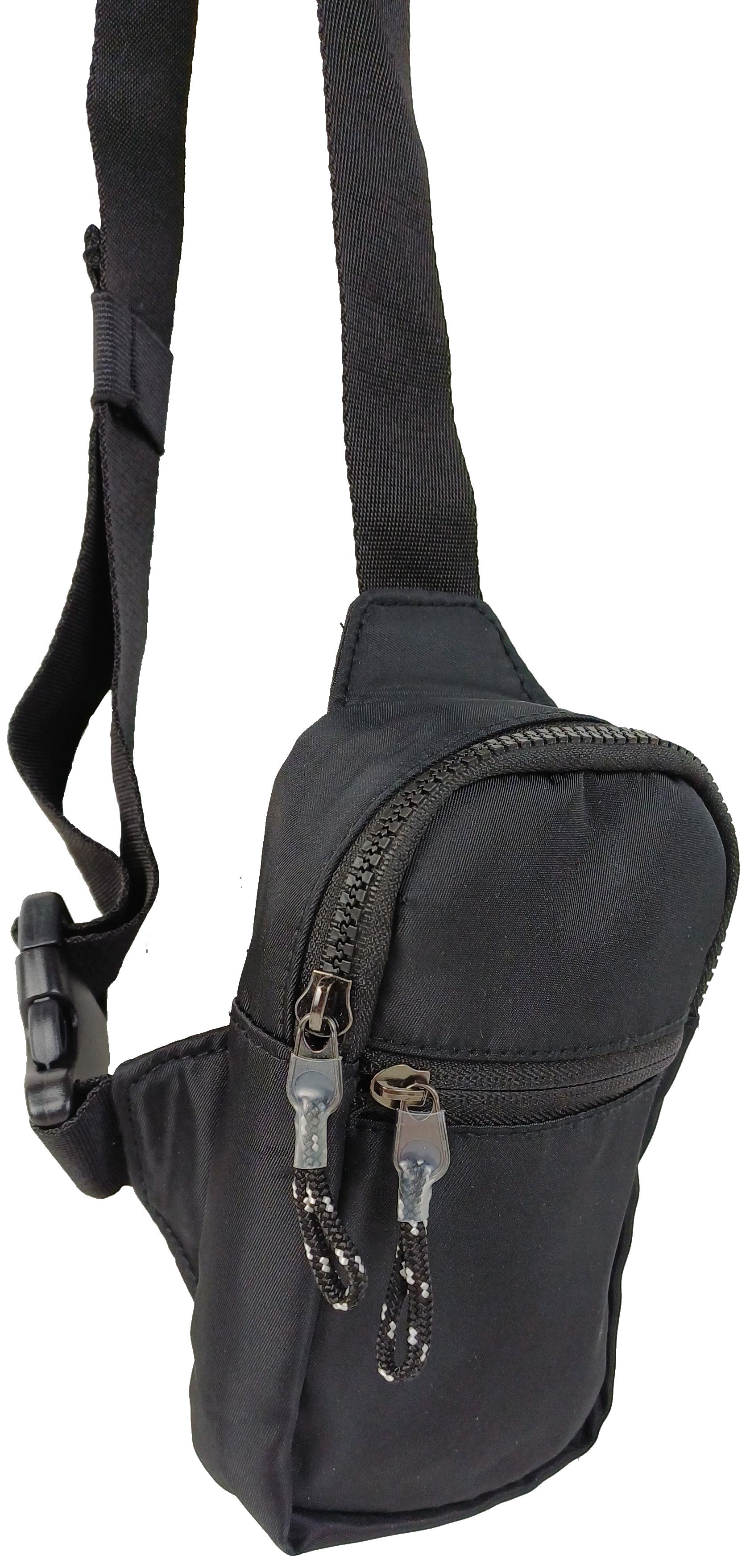 Чоловіча сумка нагрудна LS для телефону Чорний (4061459898811) - фото 2