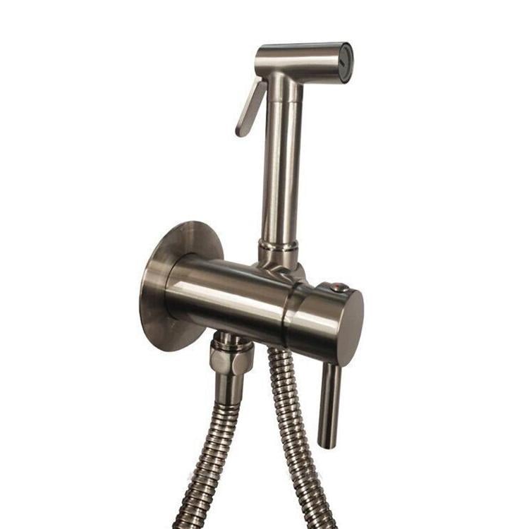 Душ гигиенический со смесителем Paffoni Tweet Round Mix Нержавеющая сталь (ZDUP110ST)