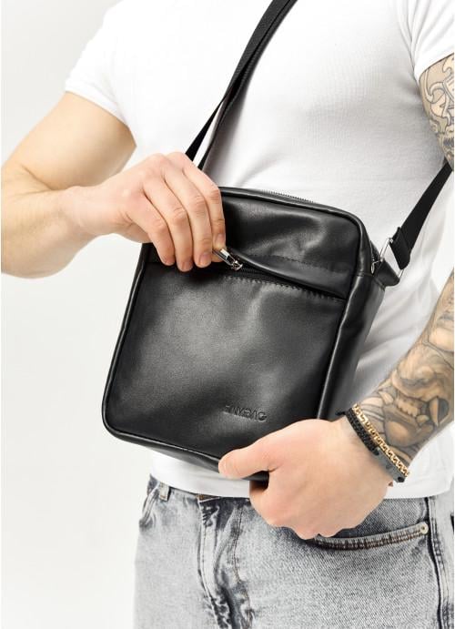 Мужская сумка-мессенджер Sambag через плечо из натуральной кожи Черный (1004019723) - фото 6 Мужская сумка-мессенджер Sambag через плечо из натуральной кожи Черный (1004019723) - фото 6