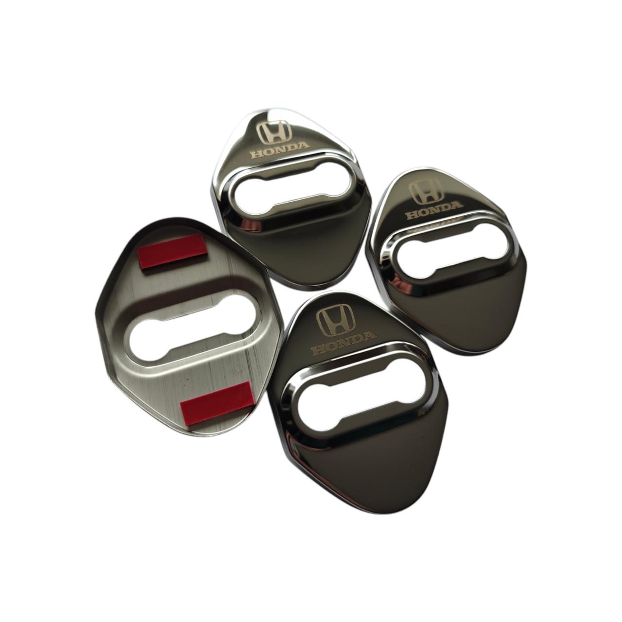 Накладки на дверной замок с логотипом Honda 4 шт. Серебряный (2403909921)