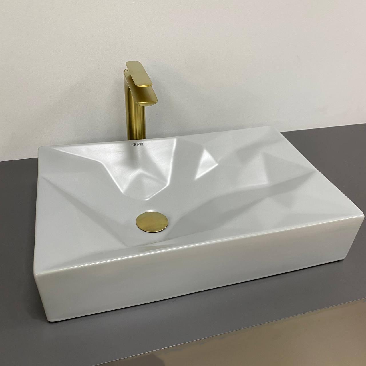 Умивальник накладний VBI TROIA M Grey Matt (2808389266)