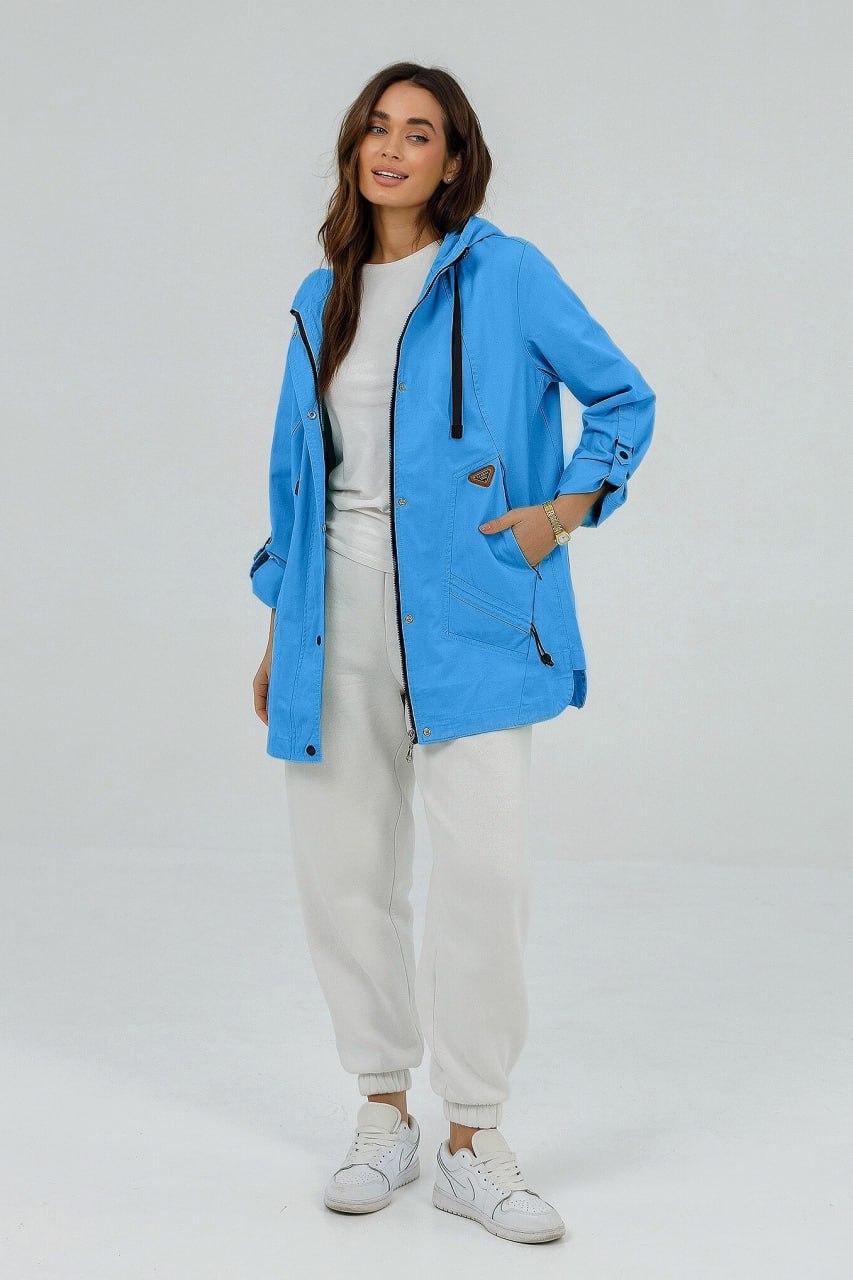 Вітровка жіноча 7XL Блакитний (349b/7XL) - фото 2 Вітровка жіноча 7XL Блакитний (349b/7XL) - фото 2