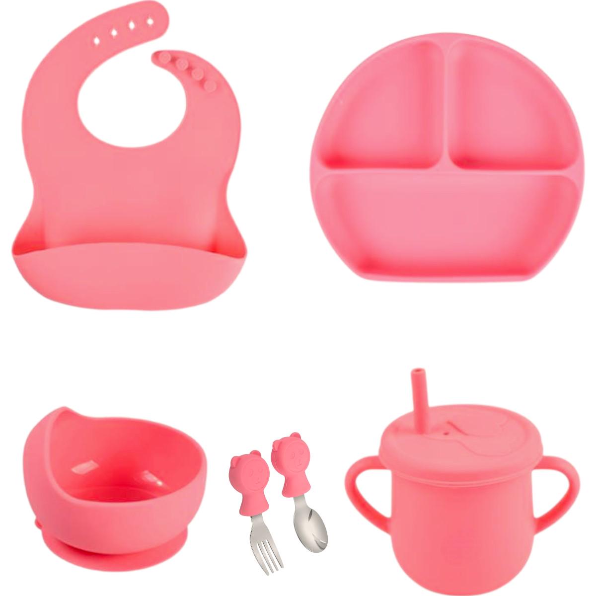 Набор посуды для кормления Tableware детский силиконовый 6 предметов (MA-4906) - фото 1