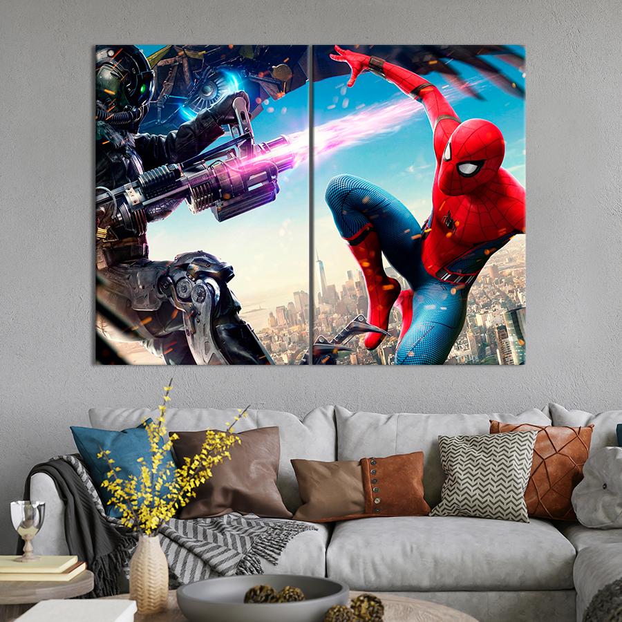 Настенний декор Сражение Человека-паука против Стервятника 165x122 см (A8-2)