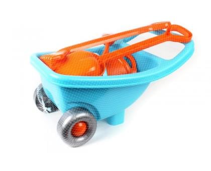 Игрушка ТехноК Тачка 54,5х32,5х29,5 см Голубой (4265) - фото 4 Игрушка ТехноК Тачка 54,5х32,5х29,5 см Голубой (4265) - фото 4