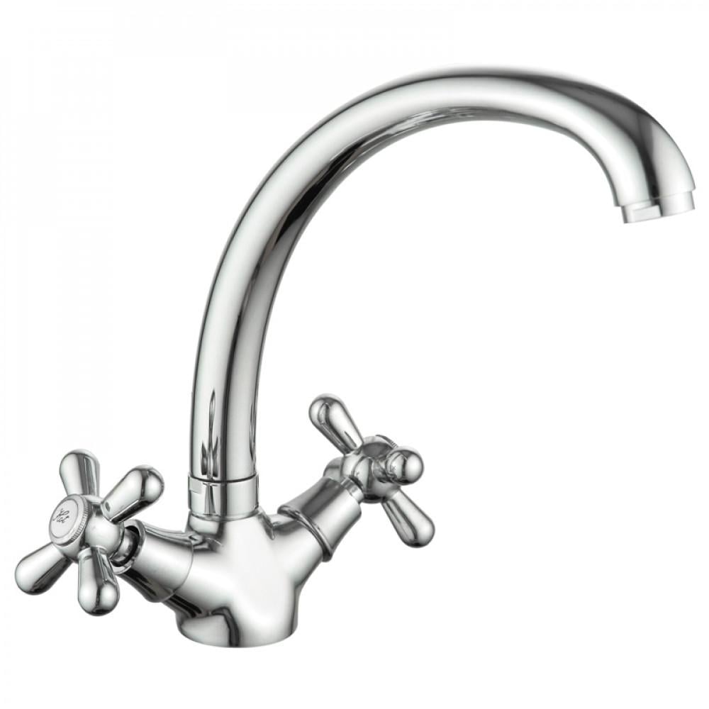 Змішувач для кухні MIXXUS DOMINOx MI1583 двовентильний Хром (129605)