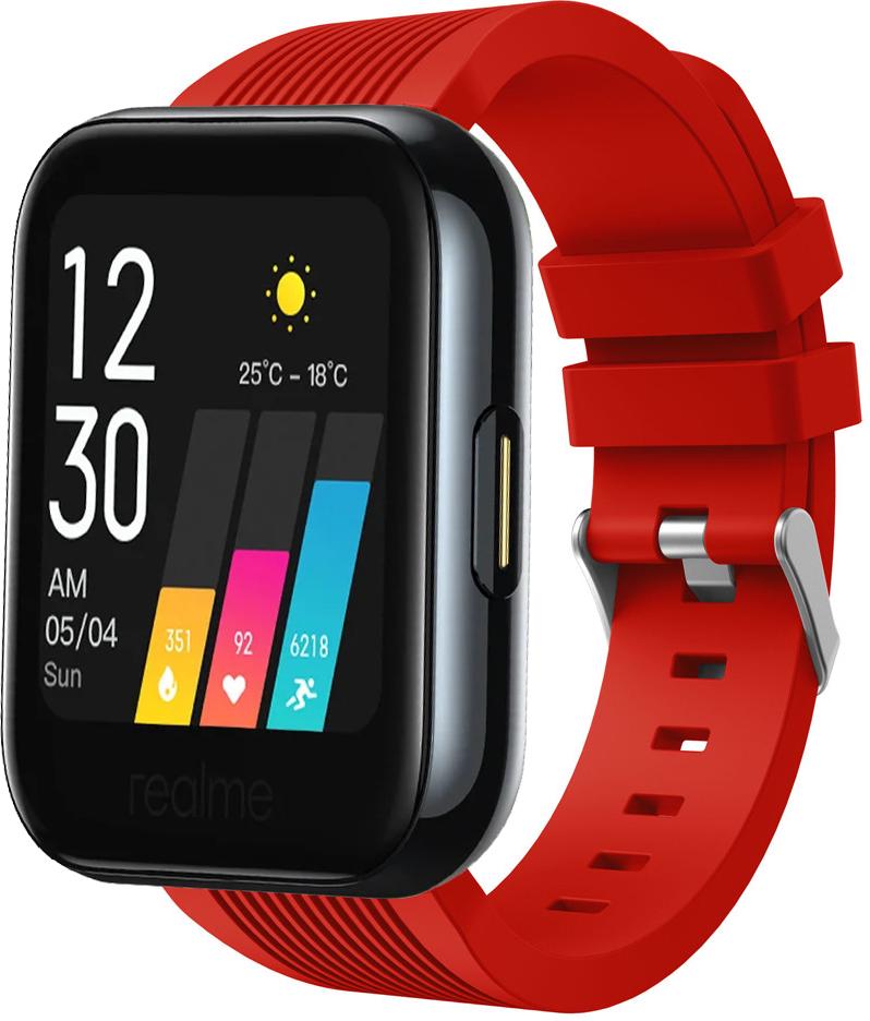 Ремінець Line для Realme Watch Red (19420) - фото 1 Ремінець Line для Realme Watch Red (19420) - фото 1