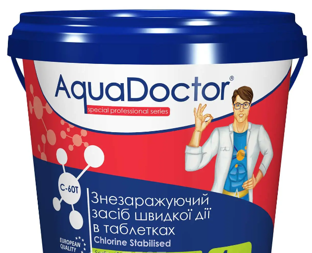 Химия для бассейна AquaDoctor C-60T активный хлор в таблетках 4 кг (38824)
