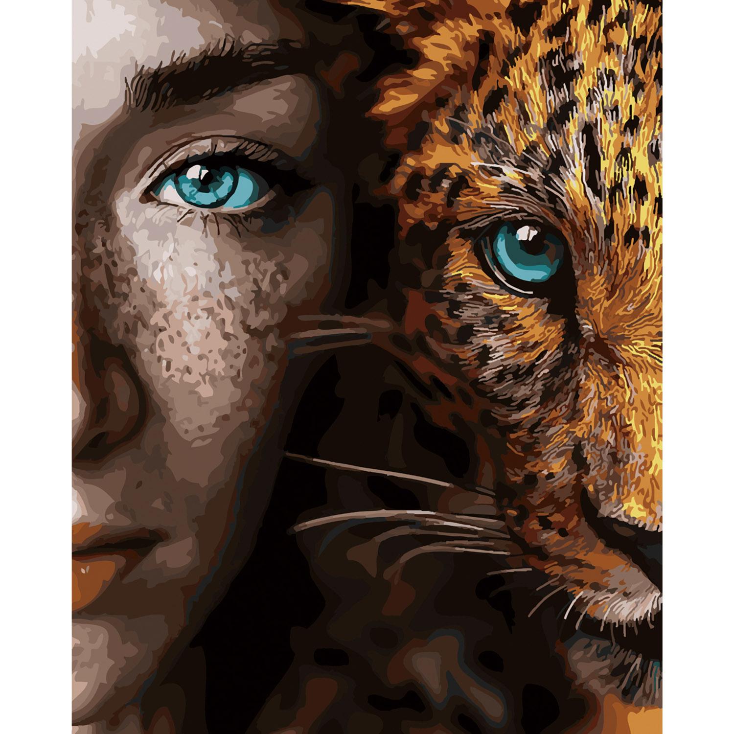 Картина по номерам Strateg Хищный взгляд 40х50 см (SY6056)