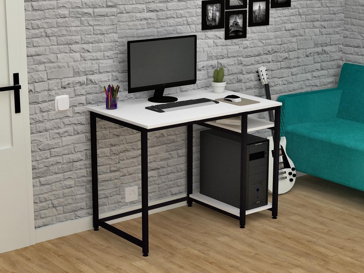Комп'ютерний стіл у стилі Лофт StepLoft каркас металевий ДСП з поличкою для пк 120х60 см (Comp-table-213)