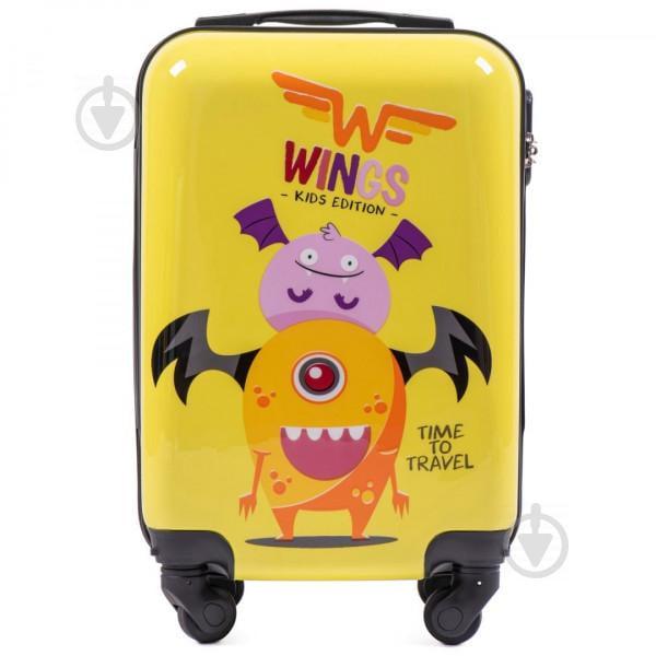 Чемодан детский Wings Монстр Желтый (31000119) - фото 1 Чемодан детский Wings Монстр Желтый (31000119) - фото 1