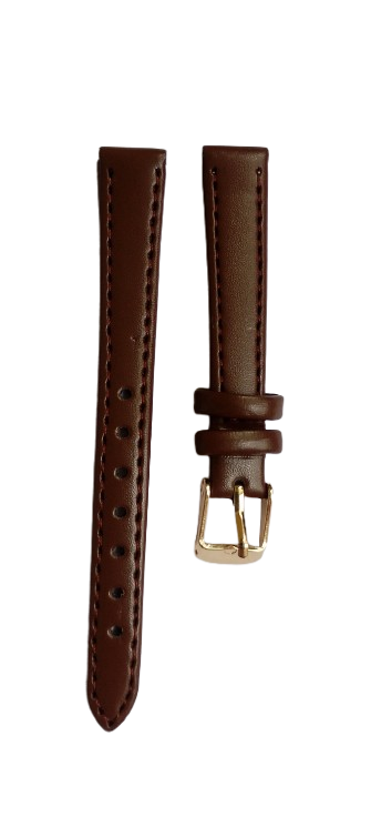 Ремешок для часов кожаный гладкий 12 мм L-155 мм Темно-коричневый (3732) Ремешок для часов кожаный гладкий 12 мм L-155 мм Темно-коричневый (3732)