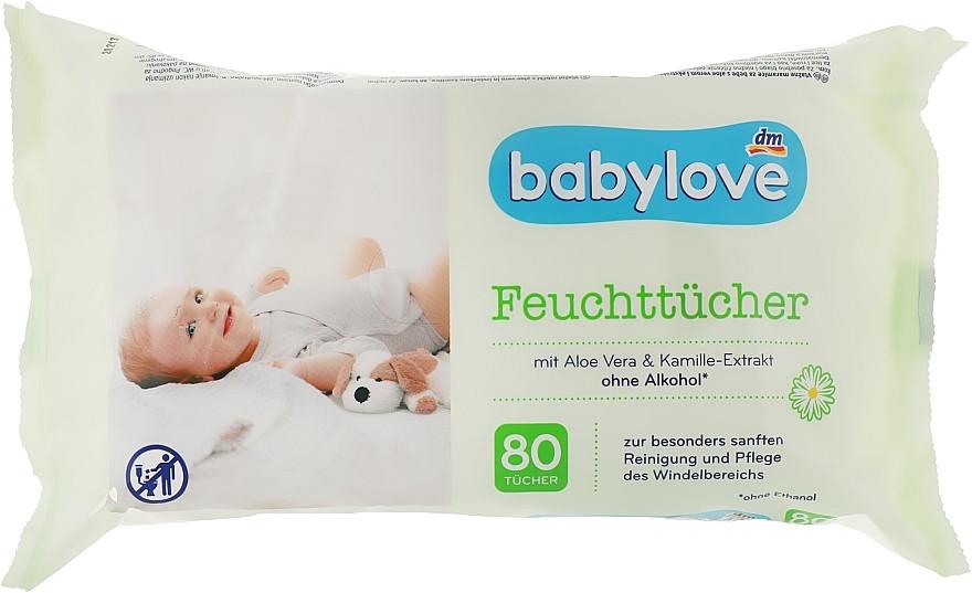 Вологі серветки Babylove Feuchttucher 80 шт.