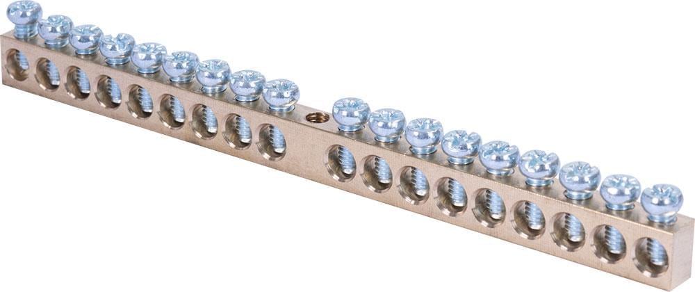 Шина нульова E.NEXT e.bsc.stand.20.18 18 отворів кріплення по центру мідь 6х9 мм (s055007) Шина нульова E.NEXT e.bsc.stand.20.18 18 отворів кріплення по центру мідь 6х9 мм (s055007)