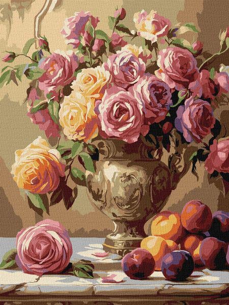 Картина за номерами Ideyka Різнокольорові троянди 30х40 см (Id-KHO3291)