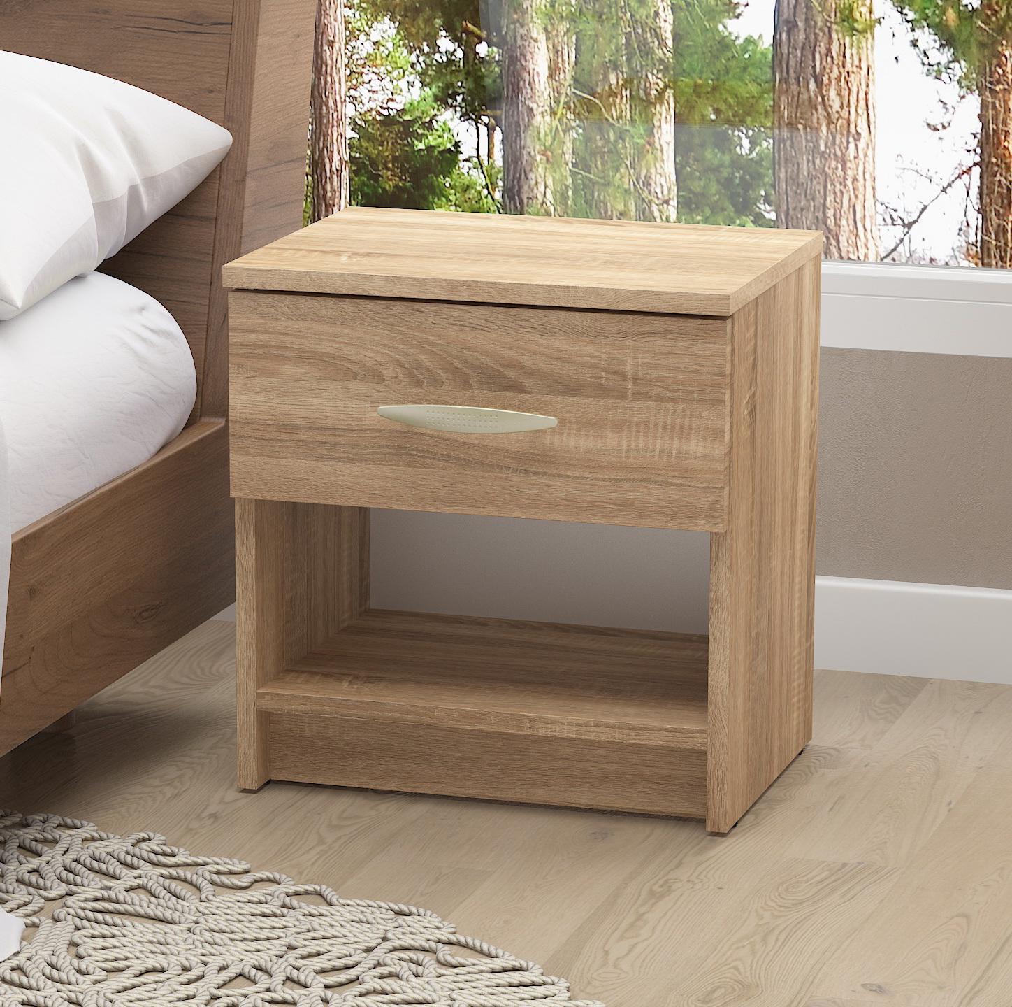 Тумба прикроватная с ящиком и полкой 386х410х292 мм Дуб сонома (mgt-25-sn) Тумба прикроватная с ящиком и полкой 386х410х292 мм Дуб сонома (mgt-25-sn)