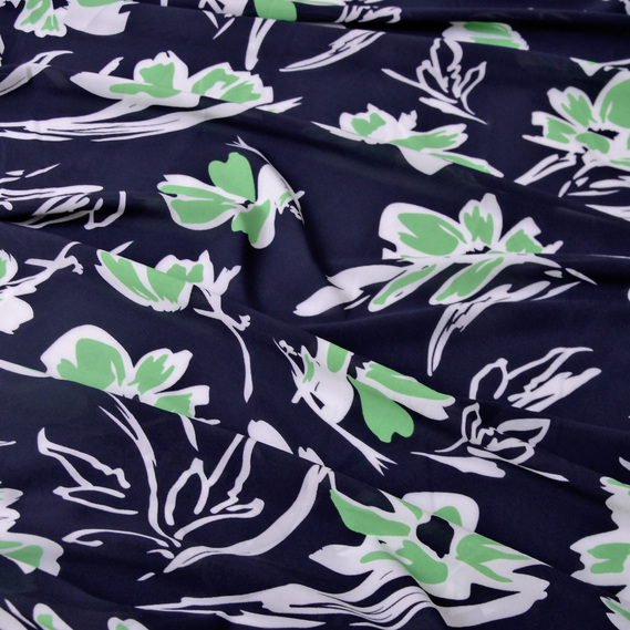 Ткань плательная IDEIA Супер софт Цветочный Гибискус 1,5 м Зеленый (2200004104850)