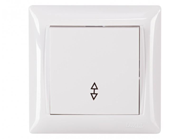 Выключатель одноклавишный проходной PRIMERA Белый (3015)