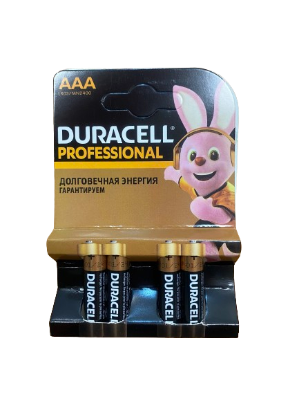 Батарейка Duracell AAA PROFESSIONAL на блістері 4 шт.