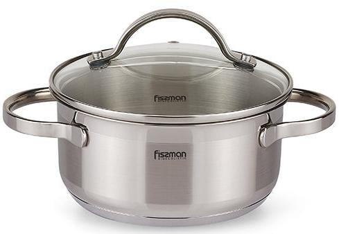 Каструля Fissman Luminosa 7,1 л індукційна зі скляною кришкою (FN-SS-5335)