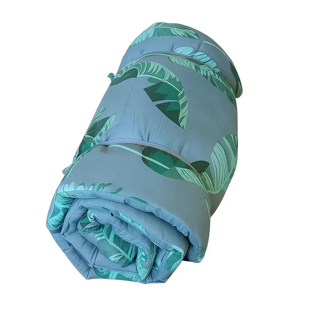 Матрац для лежака ROLL Банановые листья полиэстер/синтепон 190х63х4 см Серо-зеленый/Зеленый (3950) - фото 2 Матрац для лежака ROLL Банановые листья полиэстер/синтепон 190х63х4 см Серо-зеленый/Зеленый (3950) - фото 2