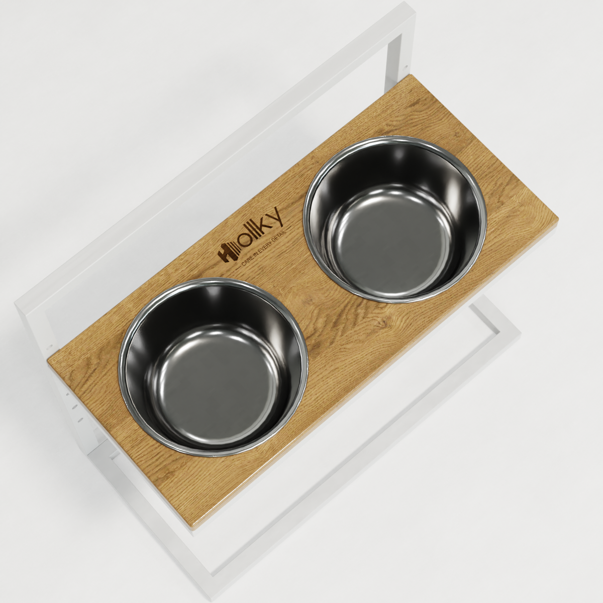 Миски на регулируемой подставке для больших собак Hollky Flex L 2х1,8 л (FL-502850-WHNT) - фото 6 Миски на регулируемой подставке для больших собак Hollky Flex L 2х1,8 л (FL-502850-WHNT) - фото 6