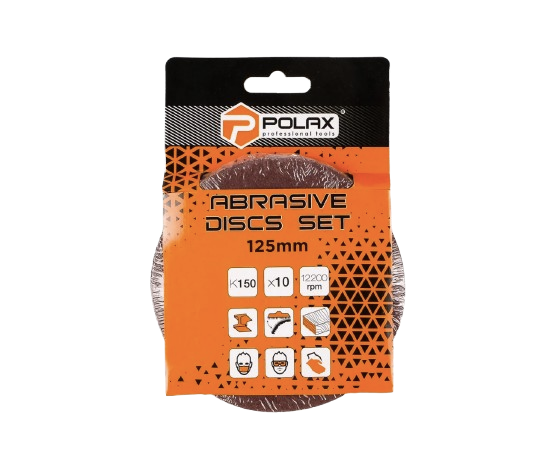 Шлифовальный круг Polax на самоклеющейся липучке для болгарки 125 мм зерно к150 10 шт. (27735043) - фото 2 Шлифовальный круг Polax на самоклеющейся липучке для болгарки 125 мм зерно к150 10 шт. (27735043) - фото 2