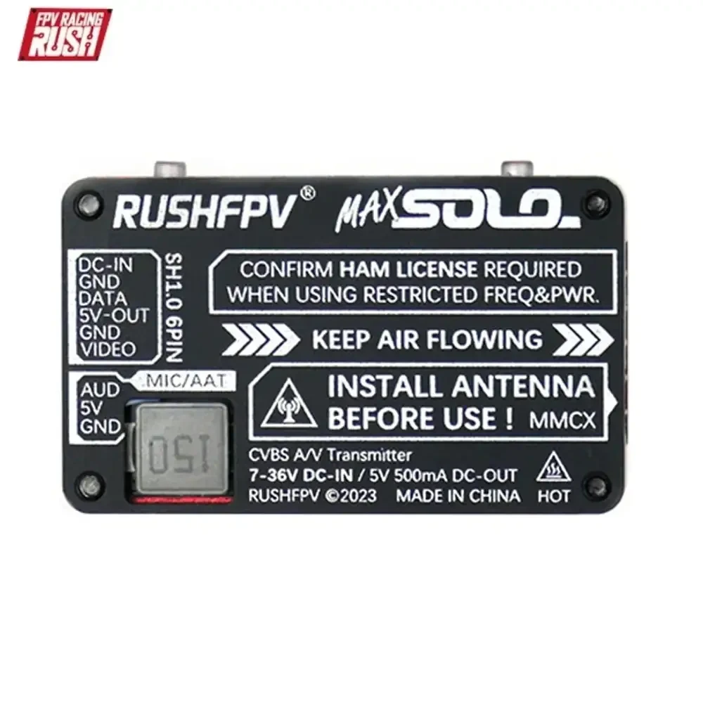 Відеопередавач RushFPV Rush Max Solo XBAND 4.9GHz VTX 2.5W - фото 4