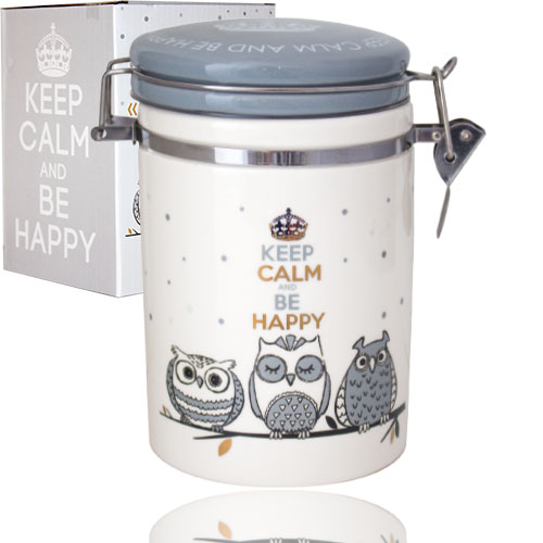 Емкость для сыпучих продуктов Совушки d 10 см h 16 см 900 мл (631-18)