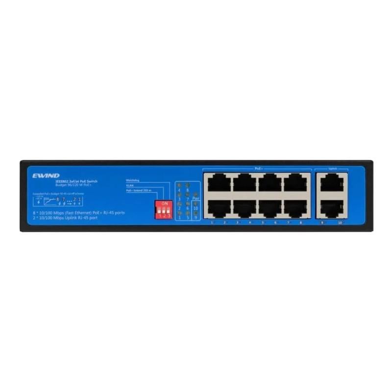 Коммутатор неуправляемый Ewind EW-S1910CF-AP PoE 10 портов