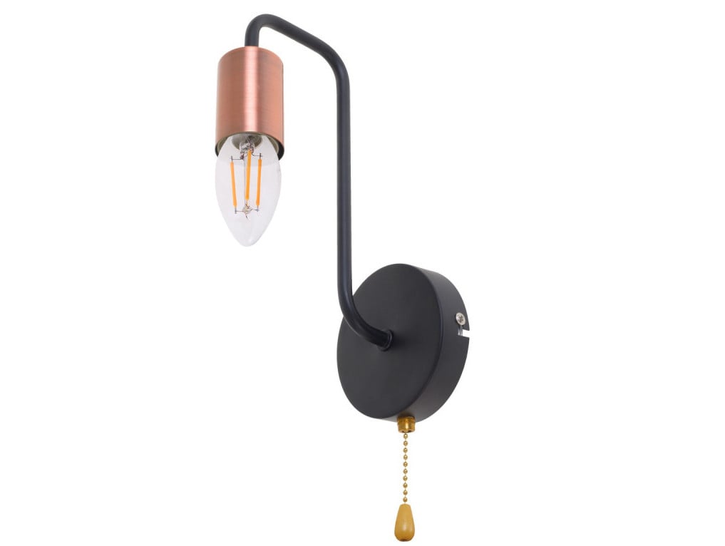 Бра Brille BL-591W/1 E27 BK/Cop (29-145)