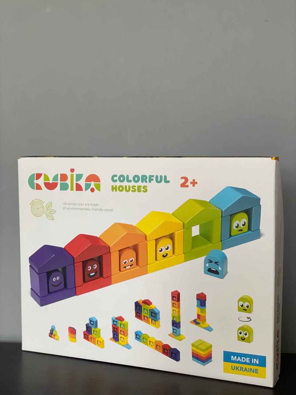 Конструктор деревянный Cubika Домики (373)