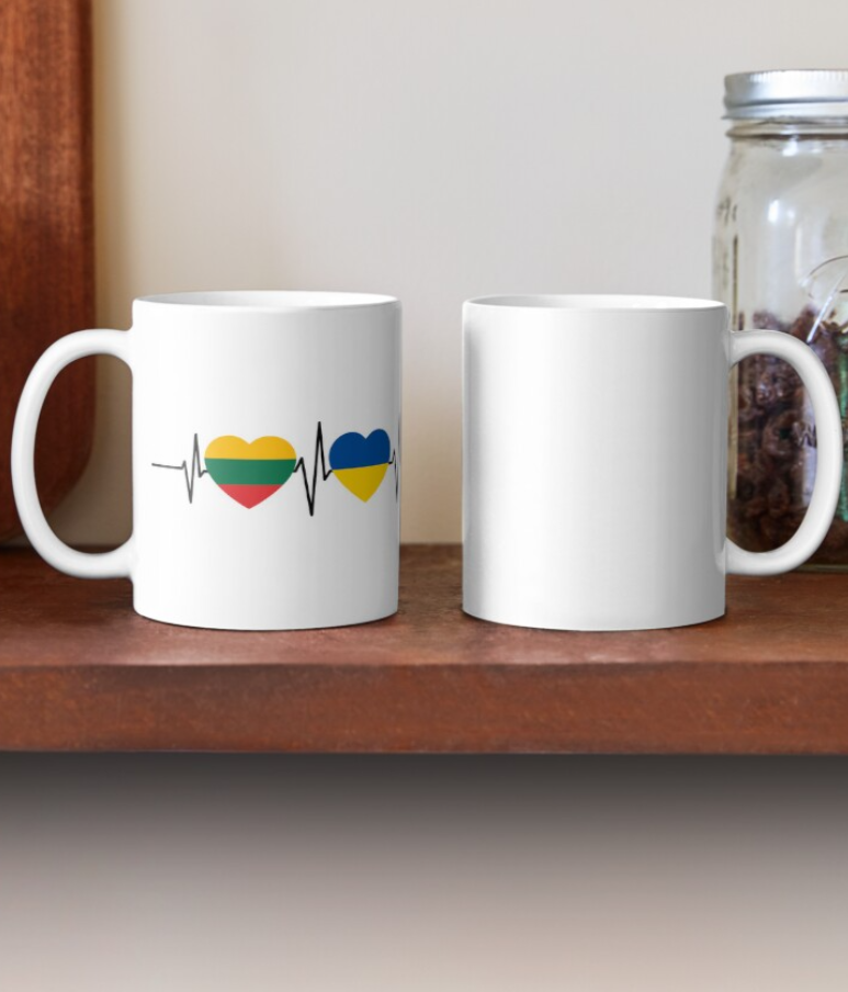 Чашка керамическая с принтом Lithuania Ukraine 330 мл Белый (УКР341Ч) - фото 2 Чашка керамическая с принтом Lithuania Ukraine 330 мл Белый (УКР341Ч) - фото 2