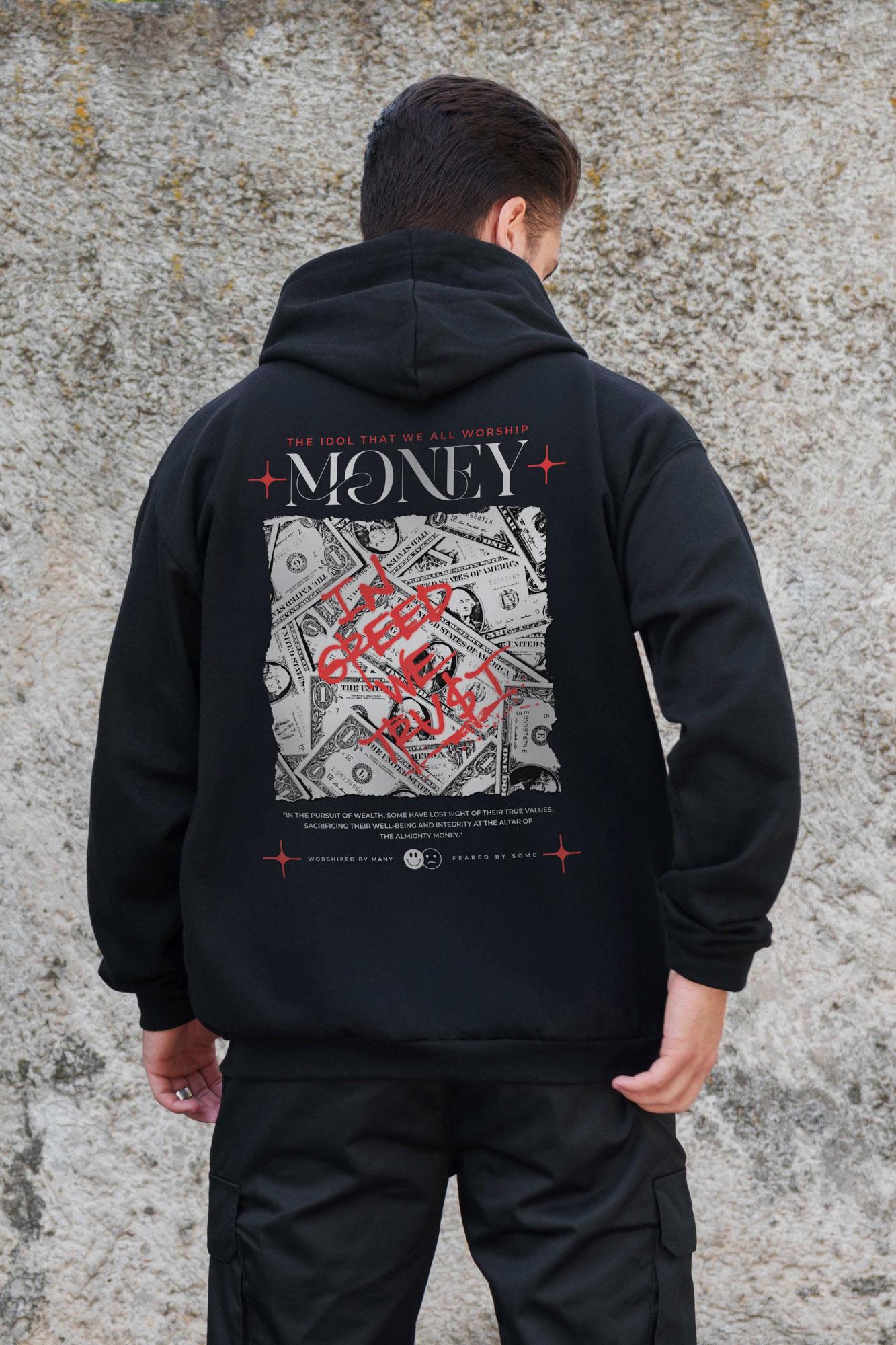 Худи-зип с принтом Without Money Grafity  Kane S/M Black (S/M8055842) - фото 2