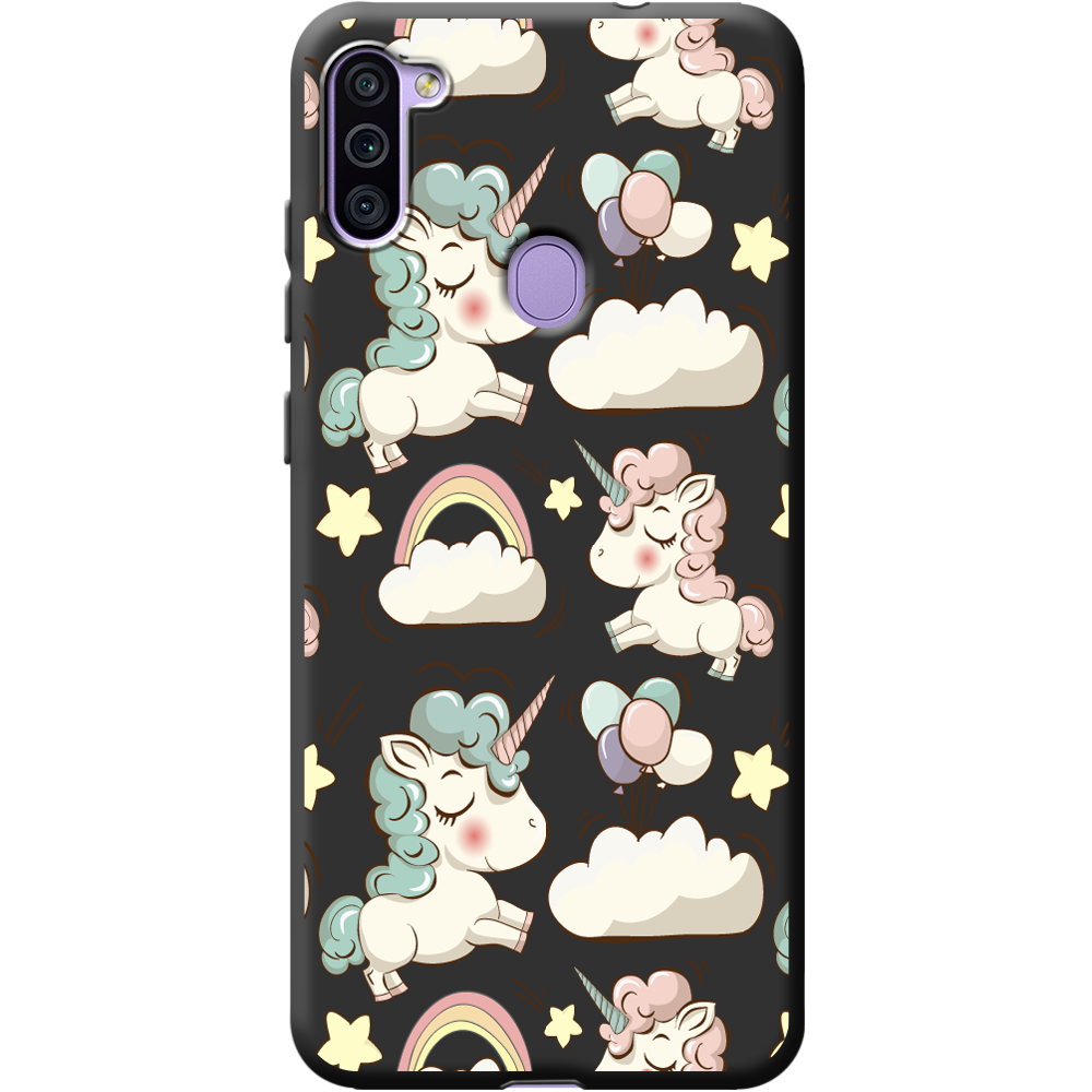 Чехол Boxface Samsung M115 Galaxy M11 Unicorns Черный силикон (39780-cc2-40216)