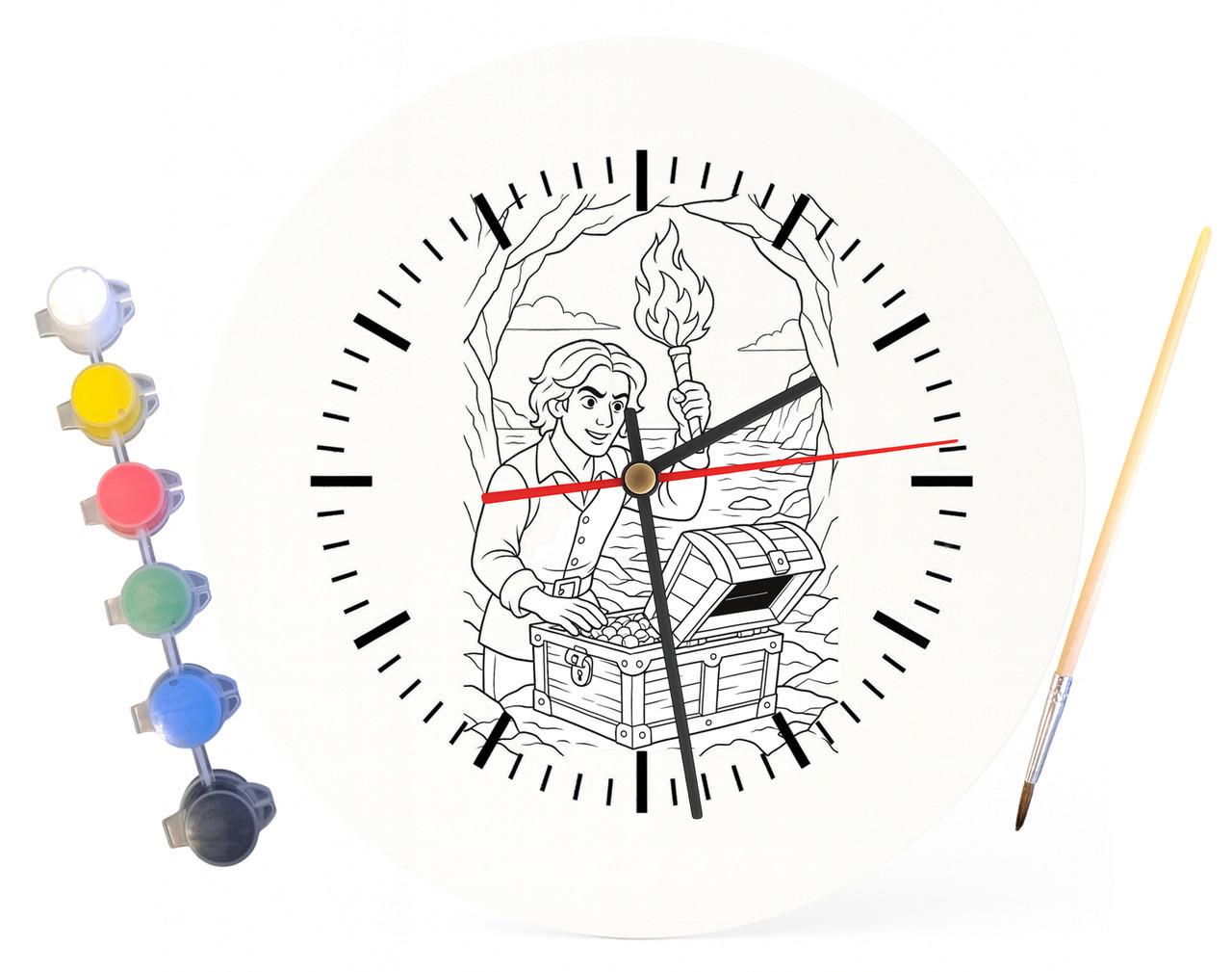 Детский набор для творчества часы-раскраски Граф Монте-Кристо по мотивам книги Александра Дюма 30 см (Г0001) - фото 3