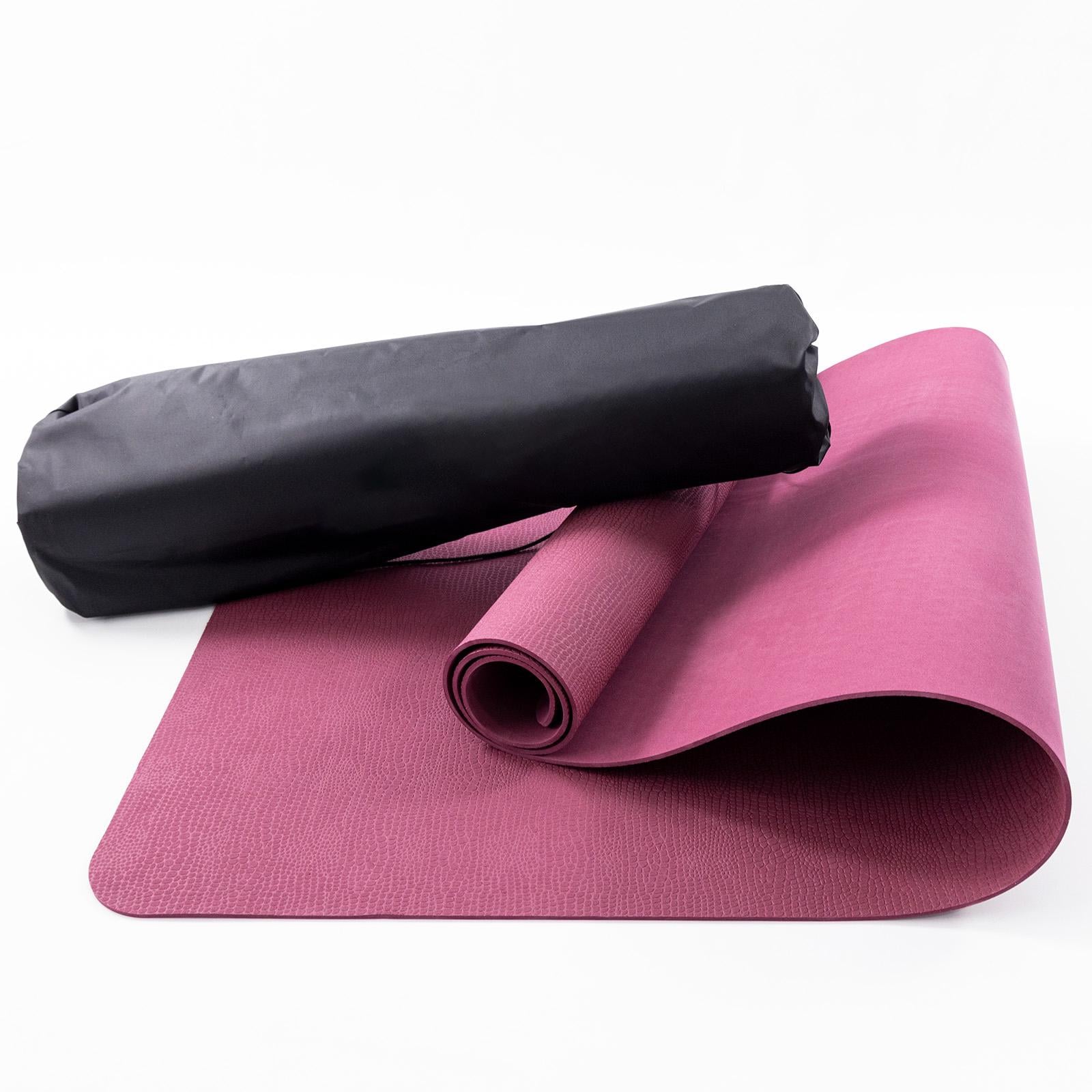 Коврик для йоги с чехлом OSPORT Yoga Pro 180х60 см Бордовый (OF-0089)