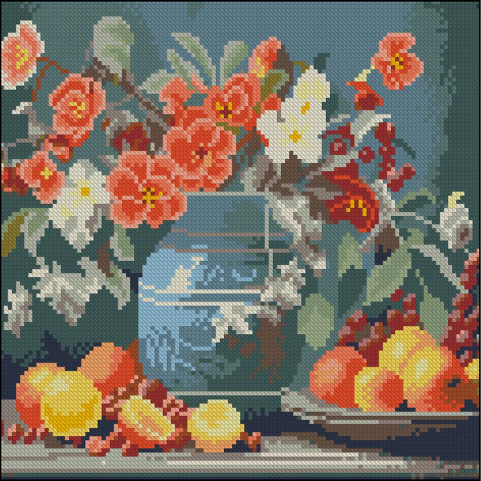 Алмазная мозаика Ranok Creative Цветы и фрукты 30х30 см (VM-127-A-525)