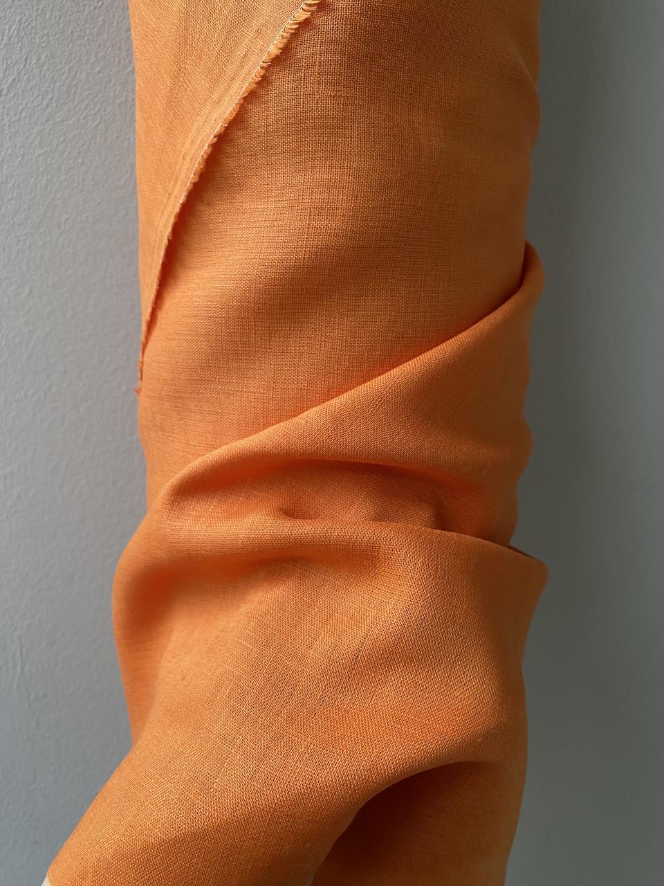 Ткань рубашечно-платьевая LINEN PLUS льняная 143 см 1250 Оранжевый - фото 7 Ткань рубашечно-платьевая LINEN PLUS льняная 143 см 1250 Оранжевый - фото 7