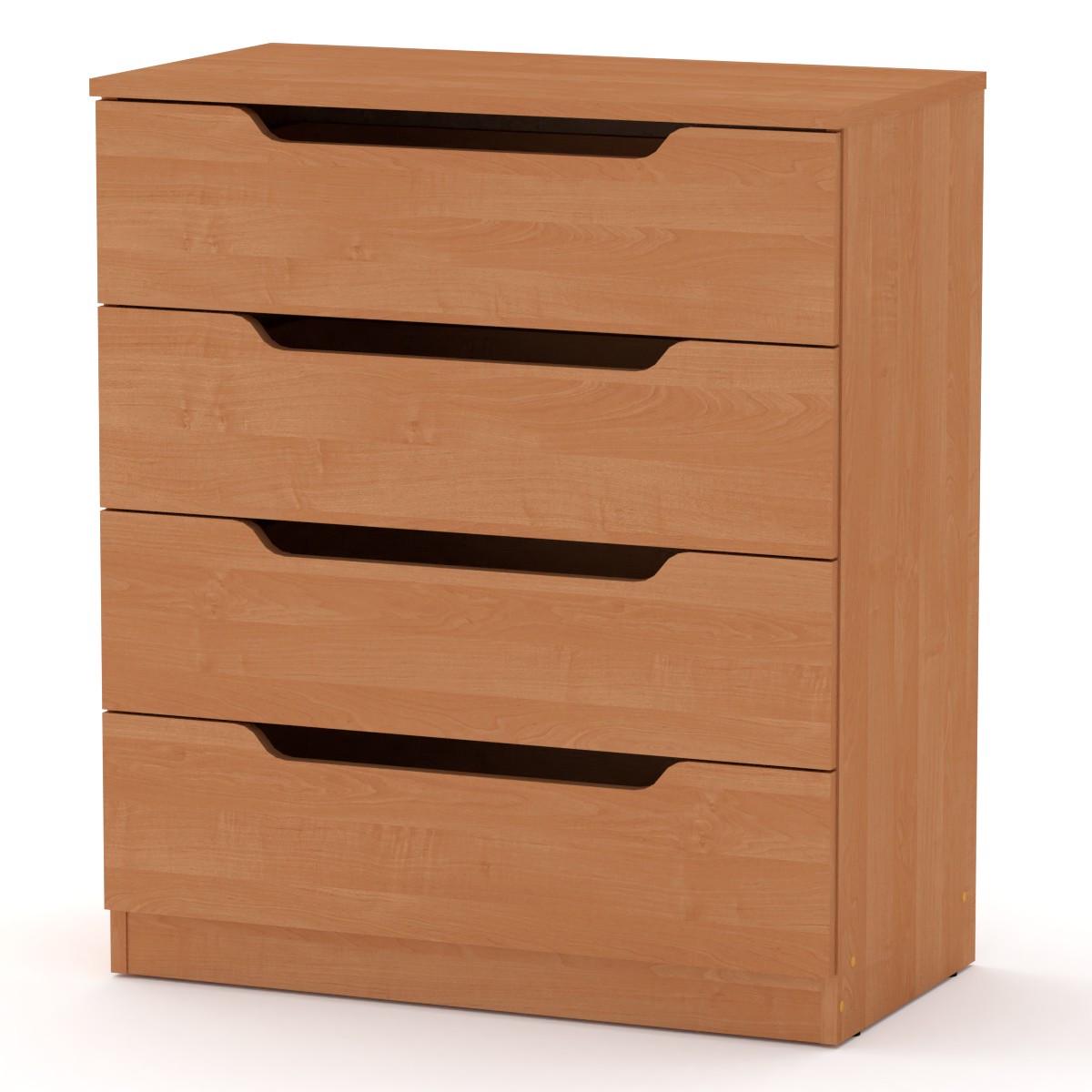 Комод Компаніт без ручок з 4 шухлядами Вільха (26966262) - фото 1 Комод Компаніт без ручок з 4 шухлядами Вільха (26966262) - фото 1