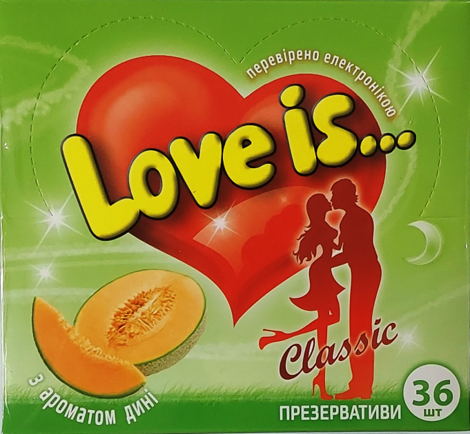 Презервативы Love is… Classic с ароматом дыни 36 шт. (00228720)