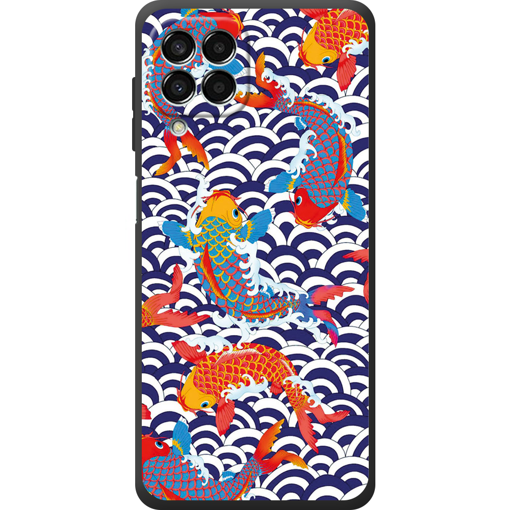 Чехол BoxFace Samsung Galaxy M33 5G (M336) Koi Fish Черный силикон (44472-up2477-44482)