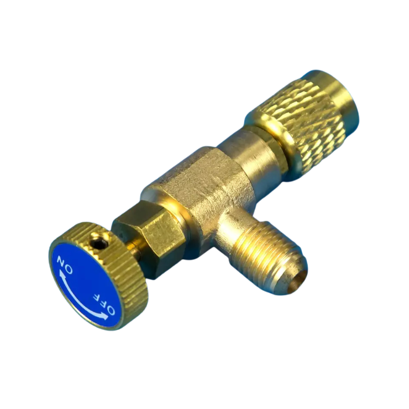 Заправочный кран кондиционера 1/4 SAE для R22/R404A/R407c с надежным механизмом Заправочный кран кондиционера 1/4 SAE для R22/R404A/R407c с надежным механизмом