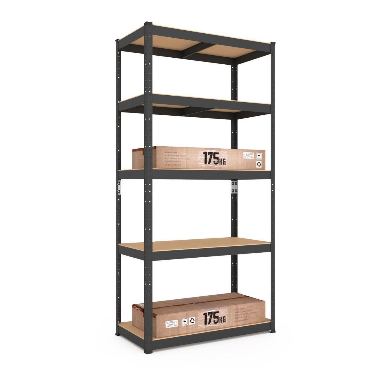 Стелаж Меткас Бюджет КД 175 кг/полицю 5 полиць ДСП металевий 1800x900x400 мм (2519008077) - фото 5