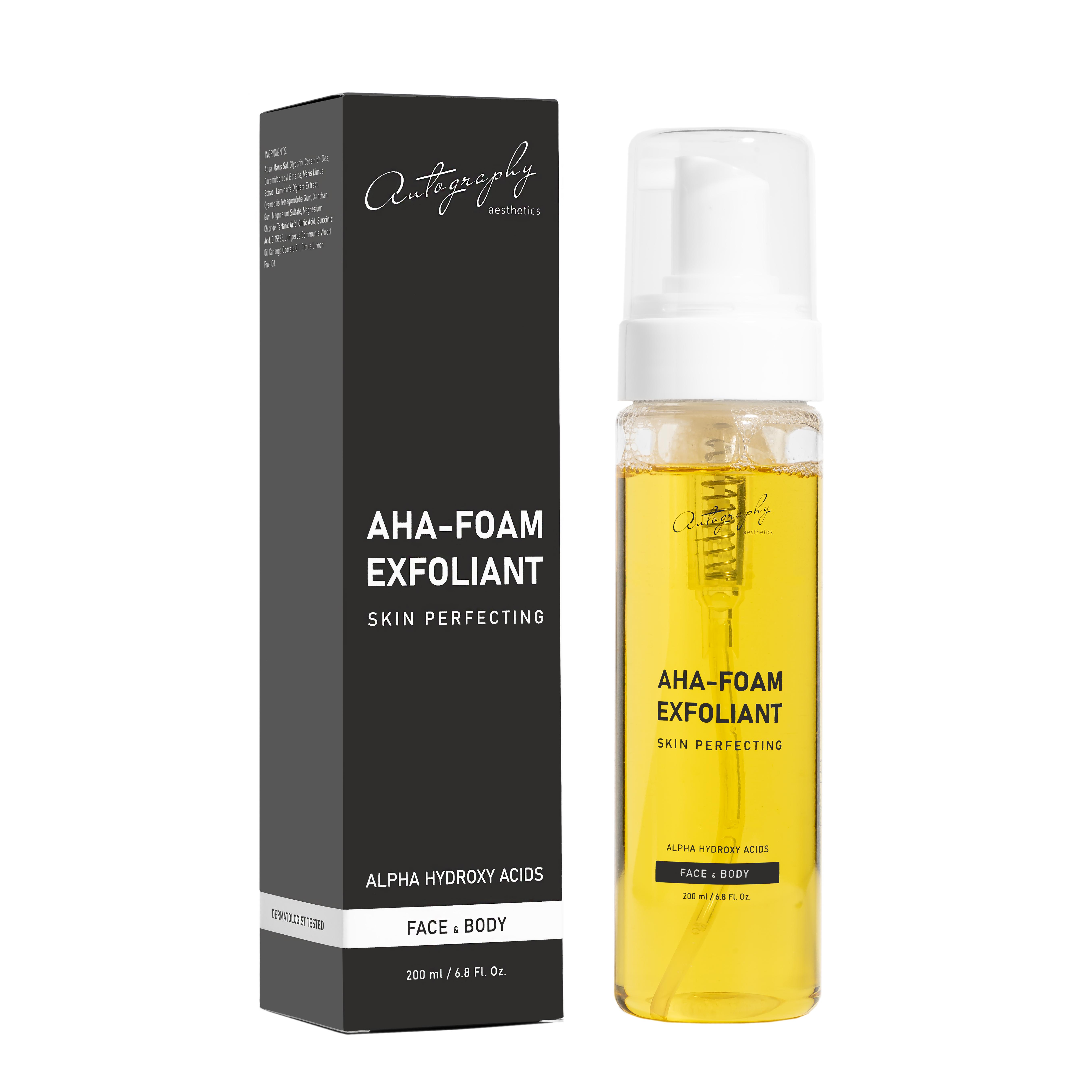 Пенка для очищения кожи лица и тела с AHA-кислотами Autography AHA-Foam Exfoliant Face & Body 200 мл (a00018)