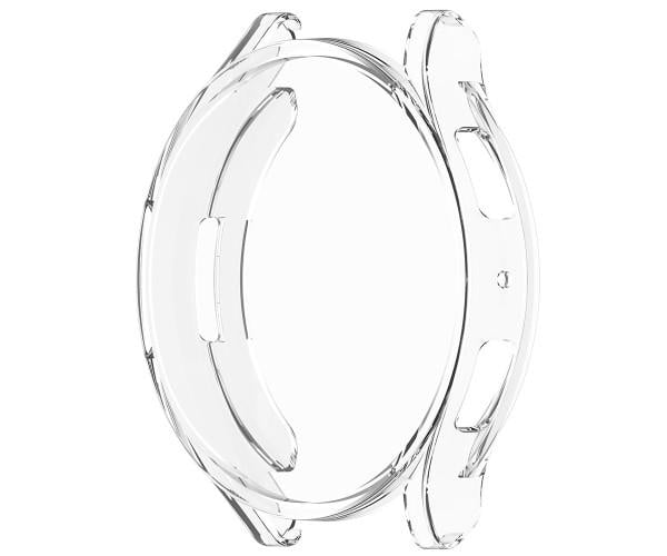 Чехол cиликоновый для Samsung Galaxy Watch 6 44 мм с защитой на экран Прозрачный